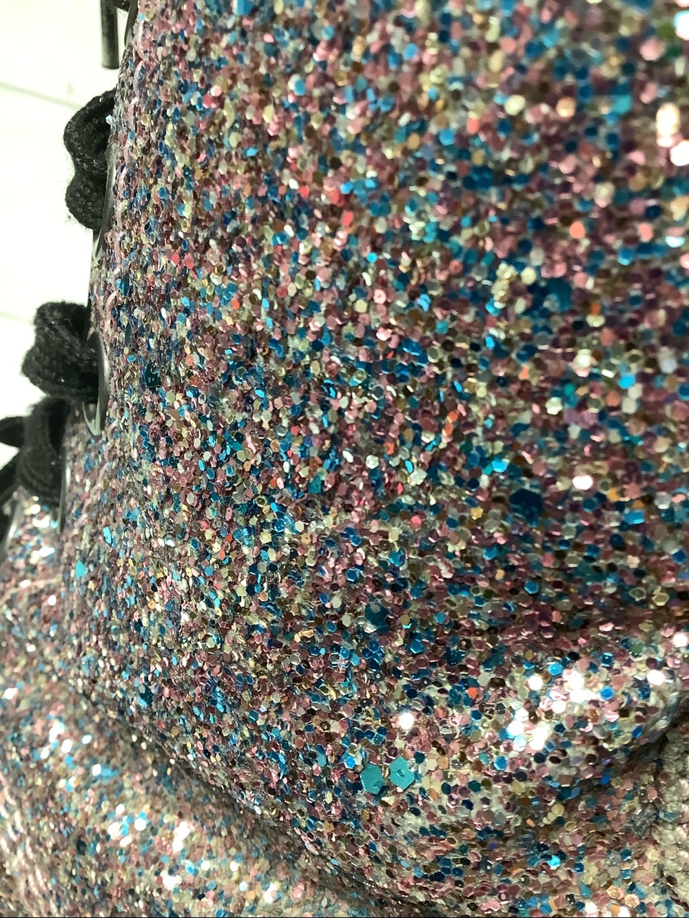 Dr. Martens Pink Glitter Lace-Up Combat Boots - Picture 5 of 11